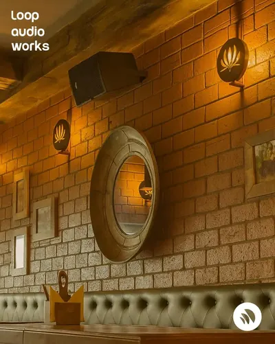 Commercial installs — frame 3 of the commercial audio installation by Loop Audio Works, South India.