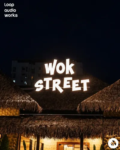 Wok Street — frame 1 of the commercial audio installation by Loop Audio Works, South India.